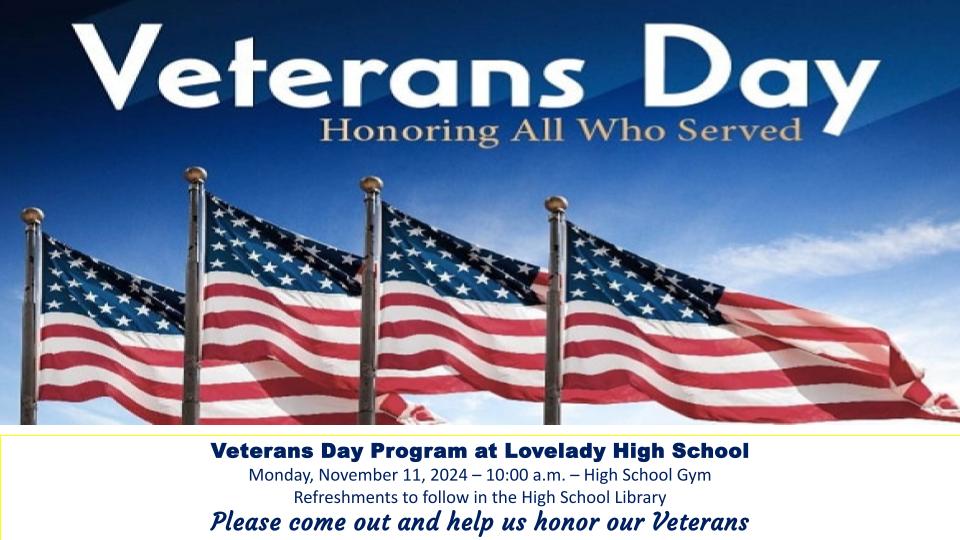 Veterans Day Program 2024