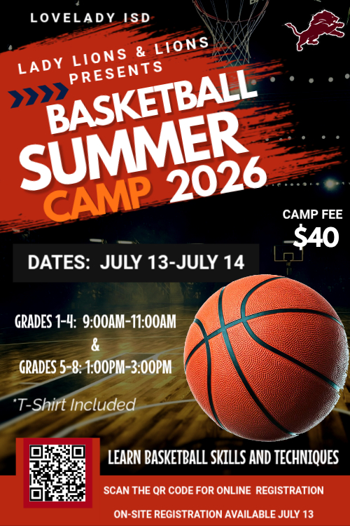 Summer Basketball Camp Flyer 2026