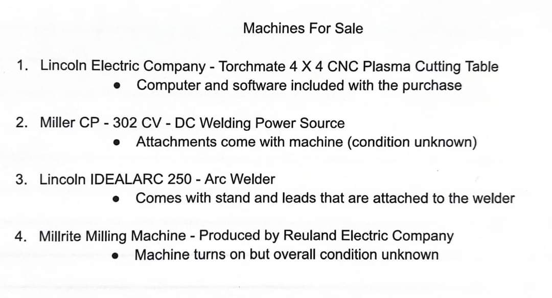 Equipment List