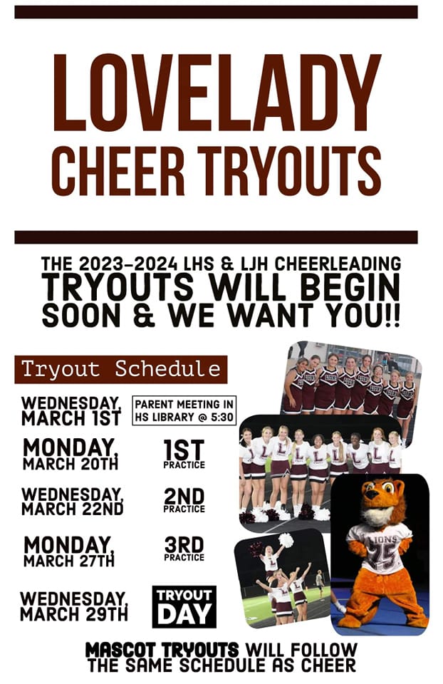 Cheer Tryouts Flyer 2023