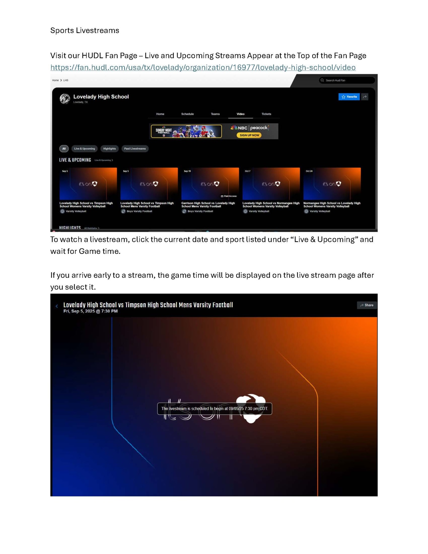 Sports Live Stream Site
