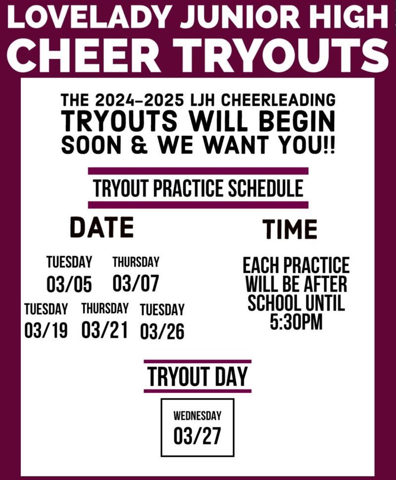 HS Cheer Tryouts