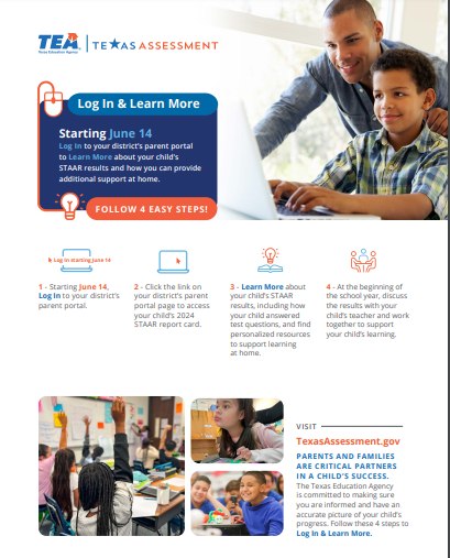 STAAR Parent Login Info