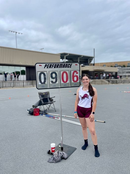 Rylee Wilson has punched her ticket to STATE with a vault of 9'6