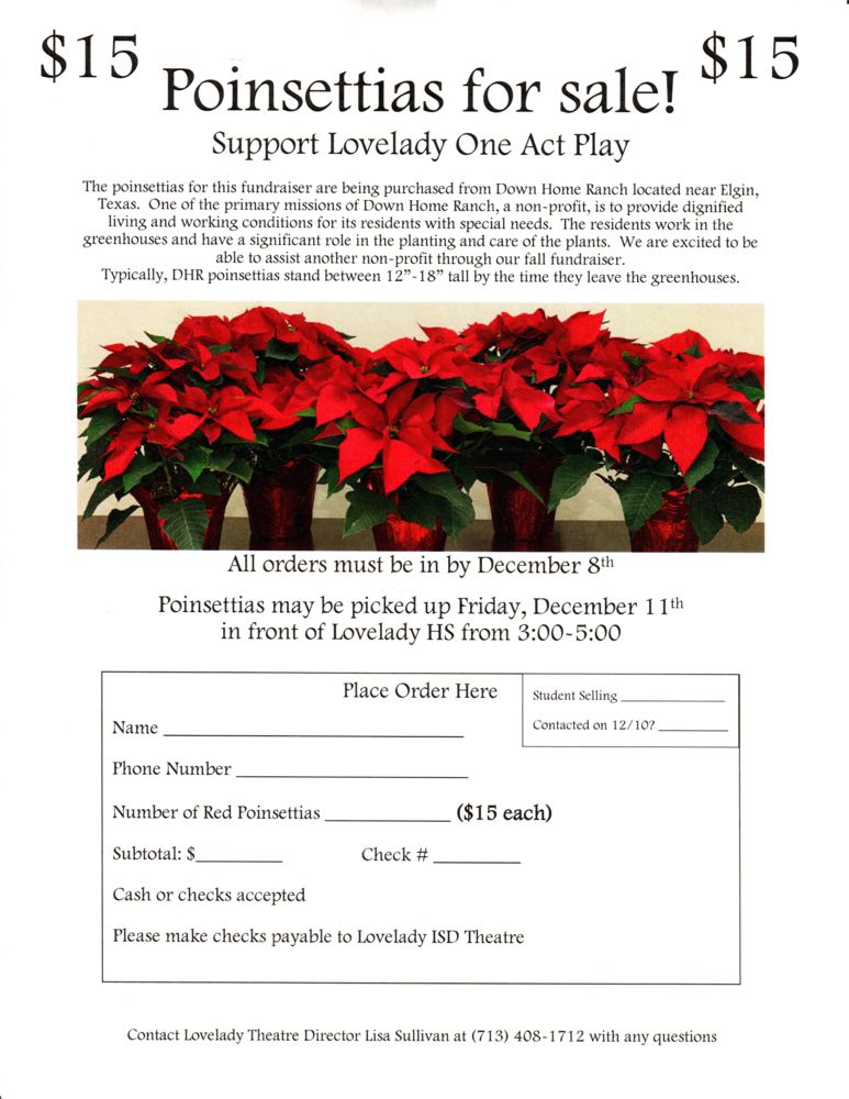 One Act Play Fundraiser