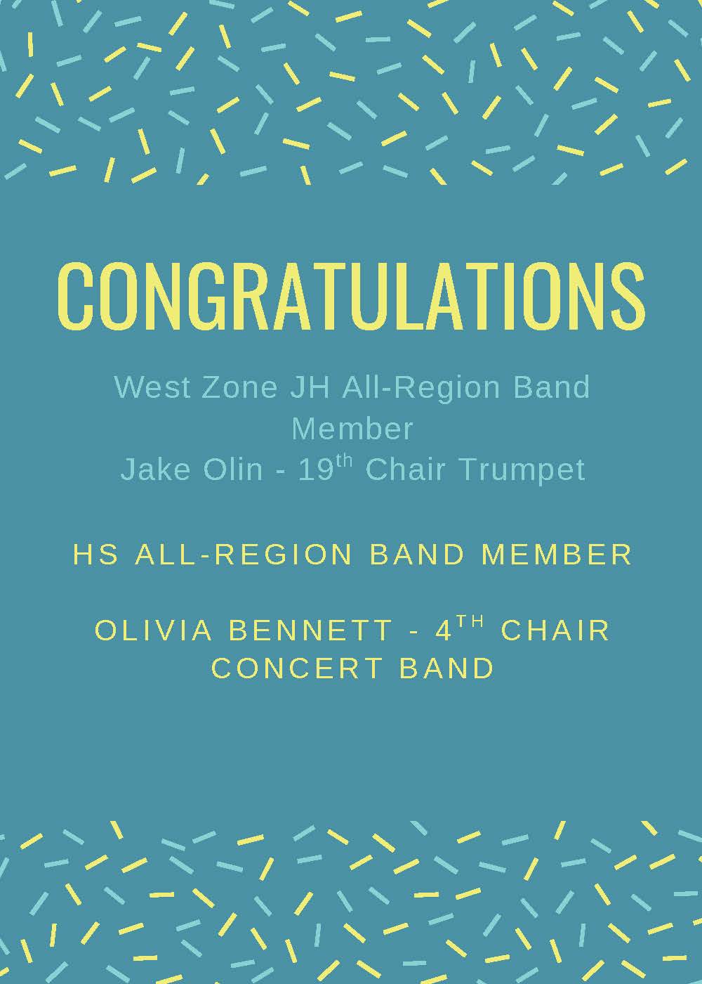 All Region Band Congrats